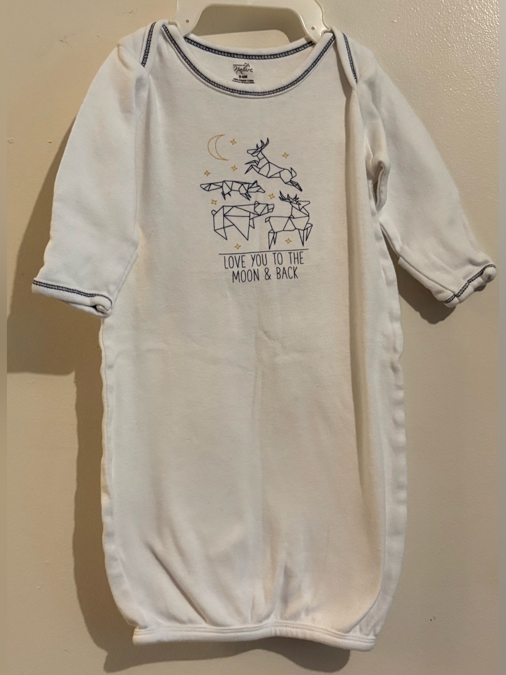 Touched by Nature  0-6 months Unisex Baby Organic Cotton Gown sleepwear